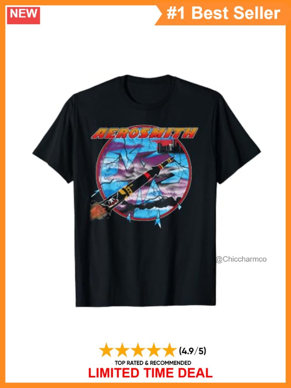 Aerosmith Jaded Summer Tour 1985 Concert T-Shirt Classic Fit Short Sleeve